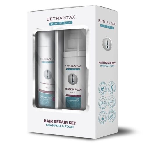 Bethantax Power Anti Hair Loss Shampoo and Care Foam 2 li Set