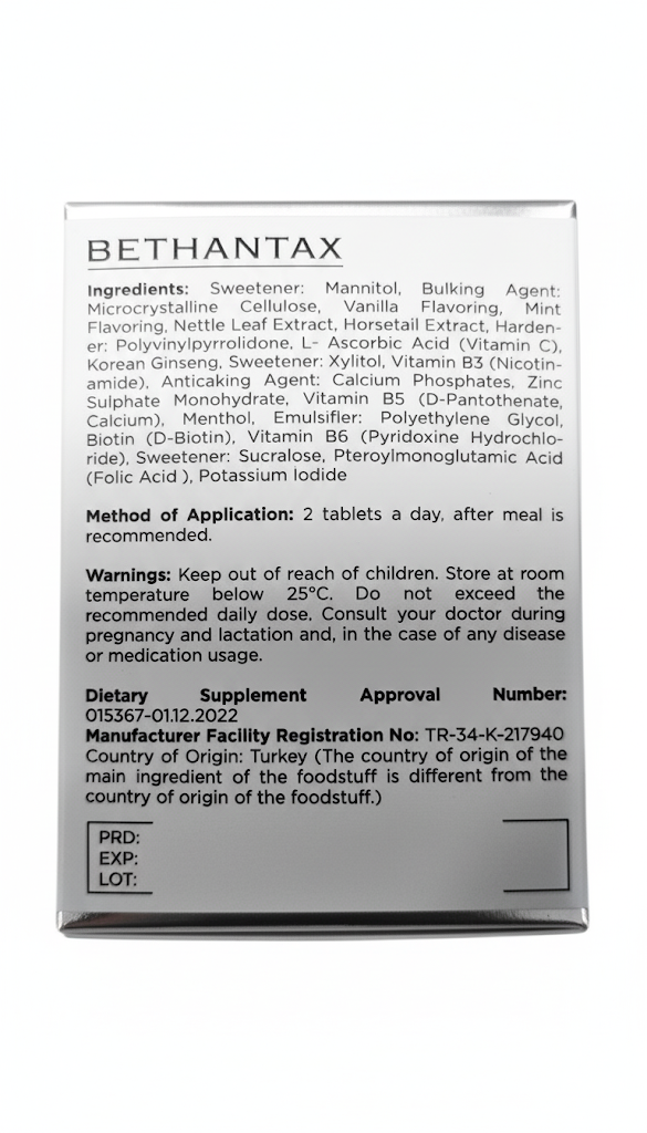 Bethantax Power Hair Complex Vitamin – 120 Tablet - Görsel 4